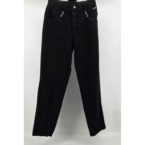VTG Rockies Rocky Mountain Jeans Women 29 W 32 L Black High Rise Western 80s 90s